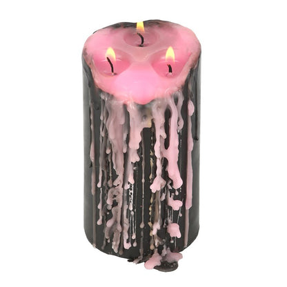 Large Pink Vampire Tears Pillar Candle