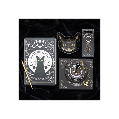 Black Cat Magick Book of Spells A5 Notebook with Pen