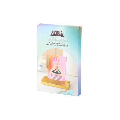 Aura Affirmation Cards with Wooden Stand