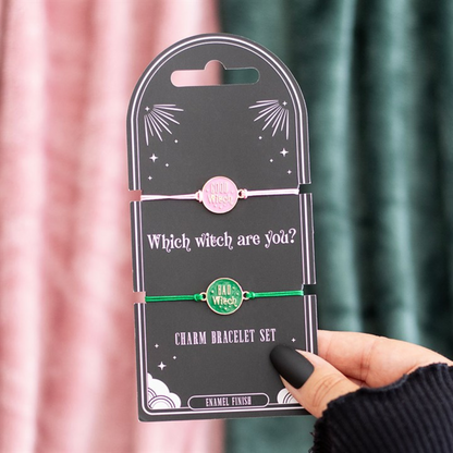 Set of 2 Good Witch and Bad Witch Bracelets