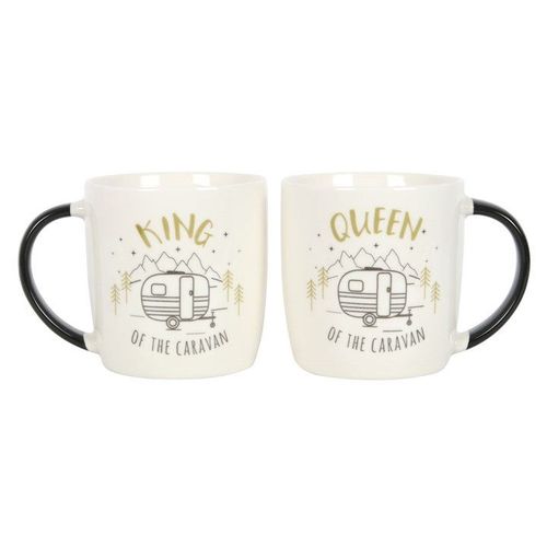 King and Queen Couples Caravan Mug Set